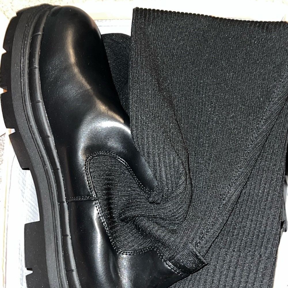 Black Chunky Sole Boots